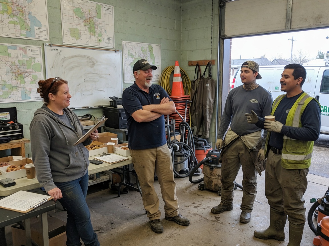 The La Crosse Sewage Cleanup Pros team at work in La Crosse